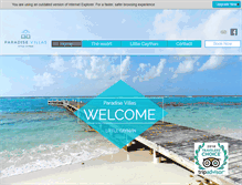 Tablet Screenshot of paradisevillas.com